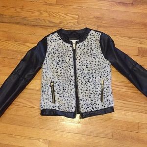Girls Medium Faux Leather Jacket